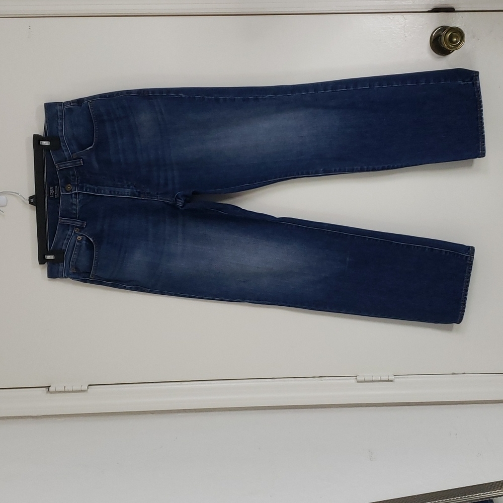 J.CREW THE BLEECKER BLUE JEAN SIZE 32 X 30 USED.